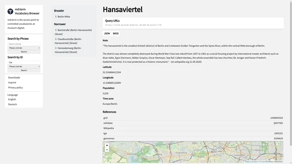 md:term страница места: Hansaviertel